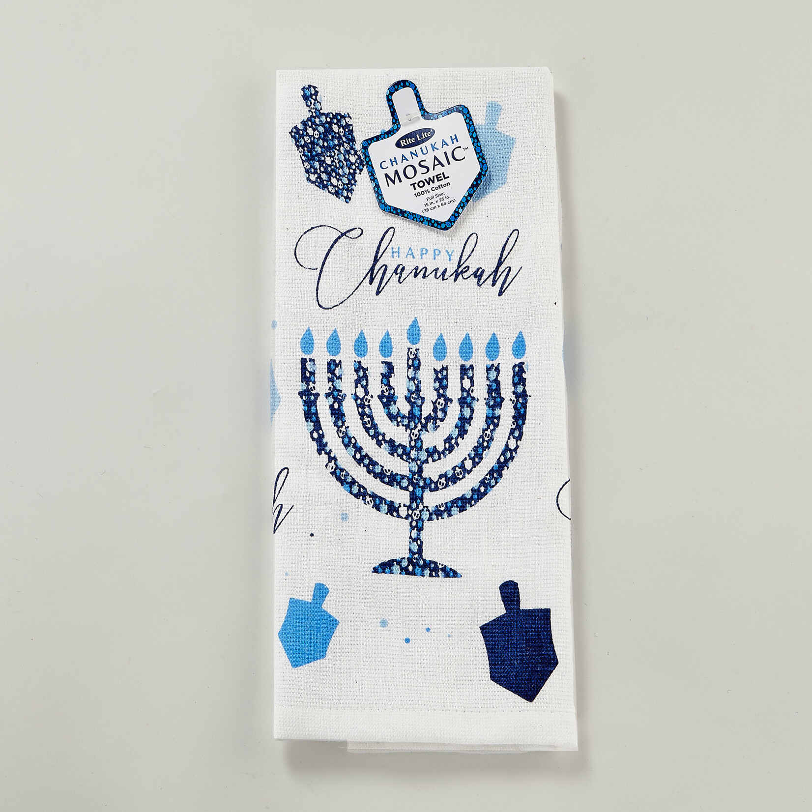 Chanukah Printed Towel, Chanukah Mosaic Design