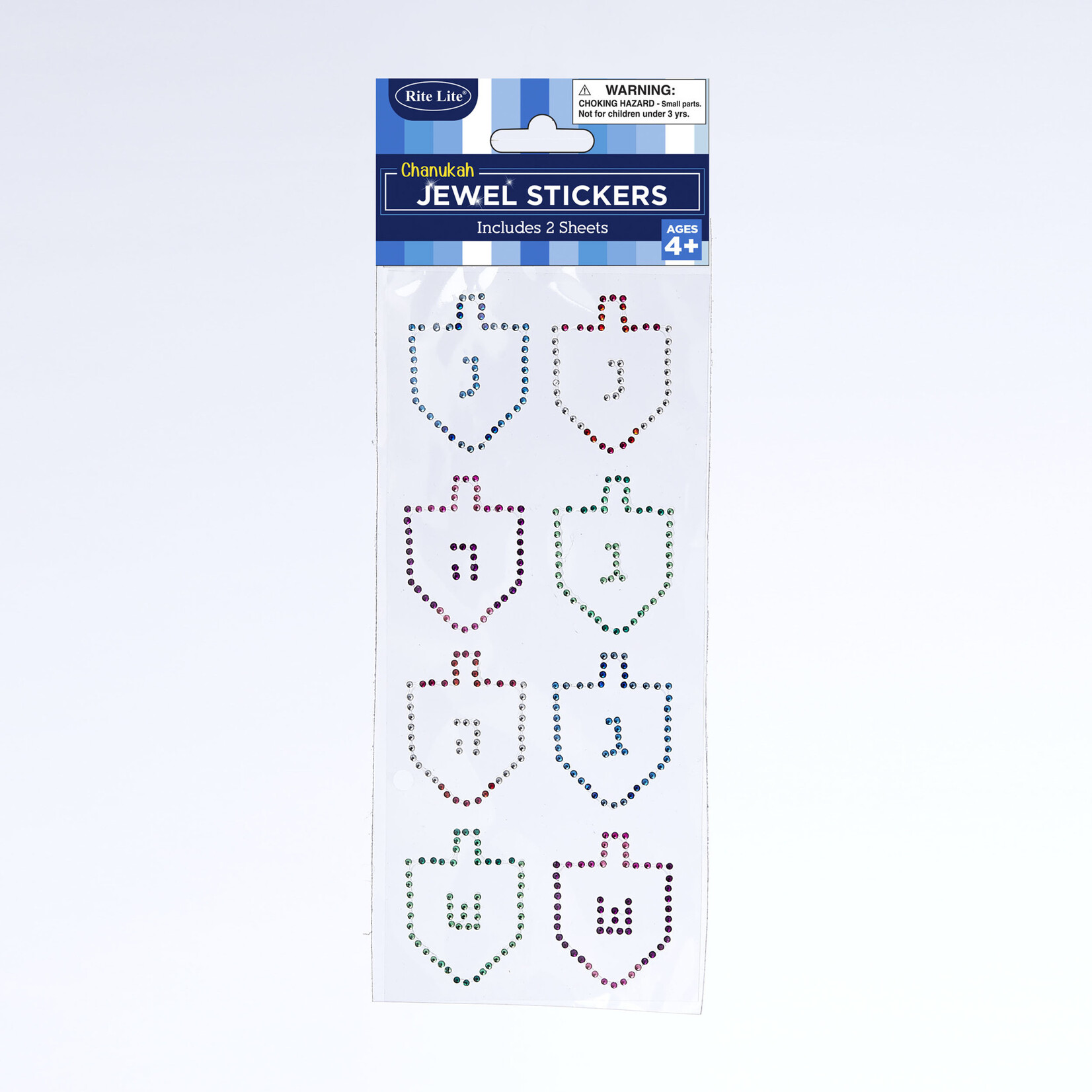 Chanukah Jewel Stickers, 2 Sheets