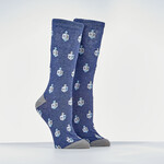 Chanukah Adult Socks, ''Dreidels'', Cotton Blend