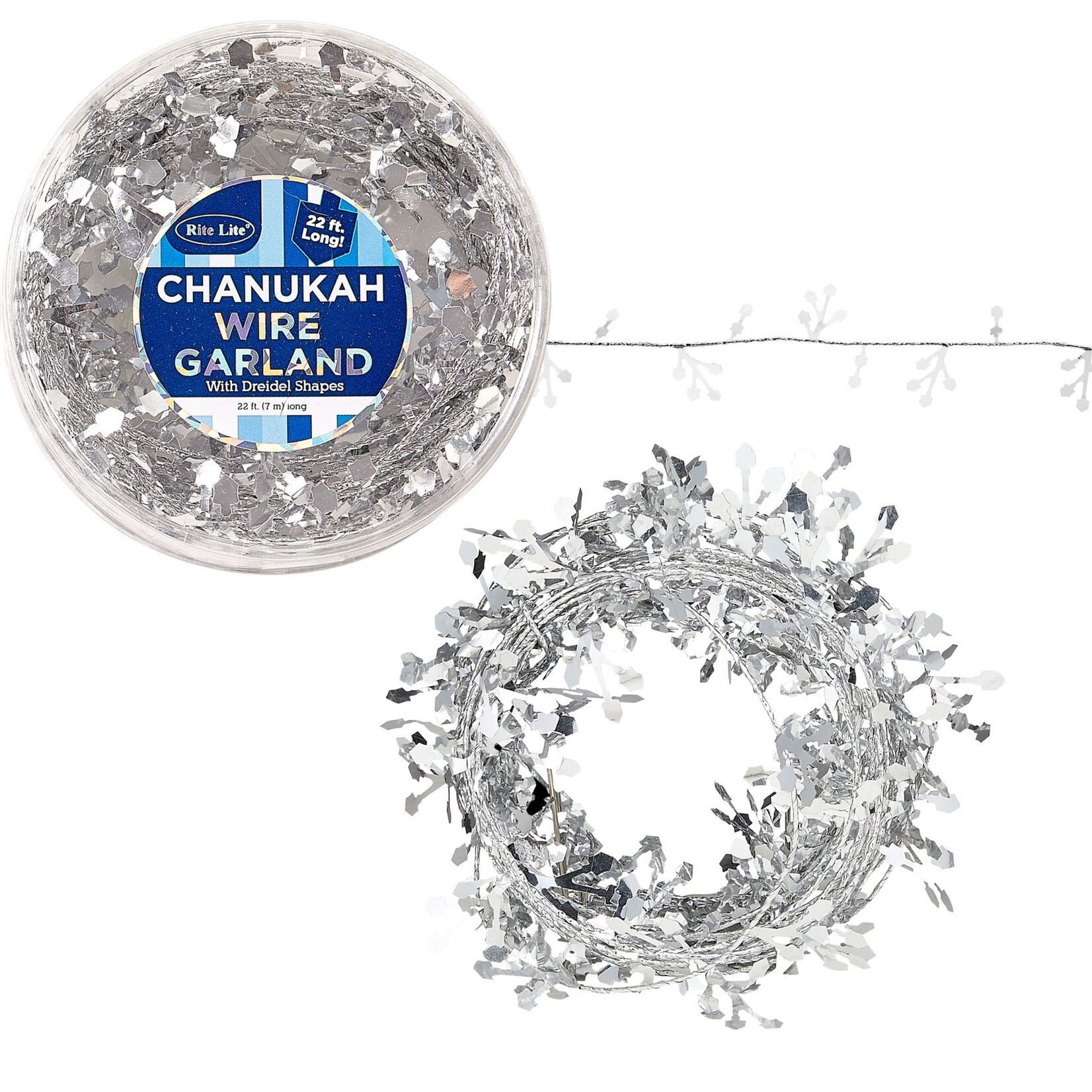 Chanukah Wire Garland, 22 feet
