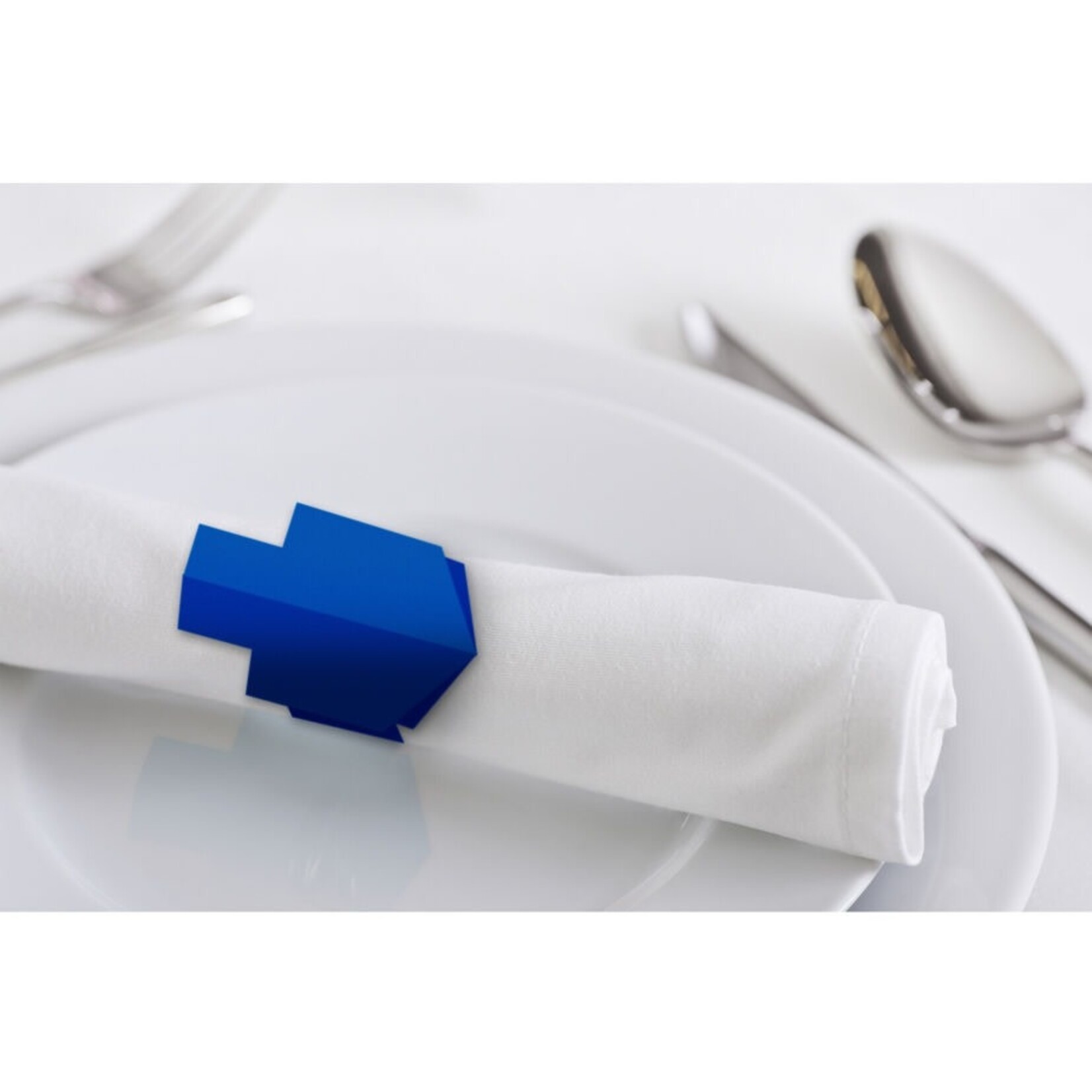 Chanukah Napkin Rings, Navy Blue-Coloured Paper, 10-Pack