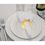 Chanukah Lucite Napkin Rings, Gold Colour, 4-Pack