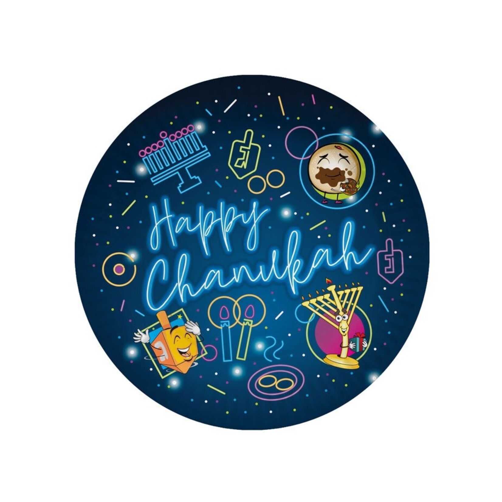Chanukah 9 Inch Paper Plate, 10-Pack