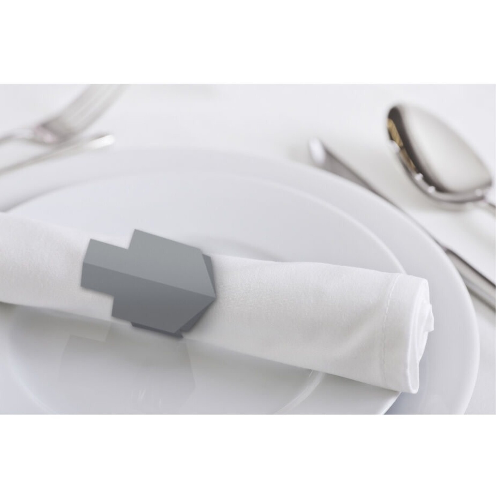 Chanukah Napkin Rings, Silver-Coloured Paper, 10-Pack