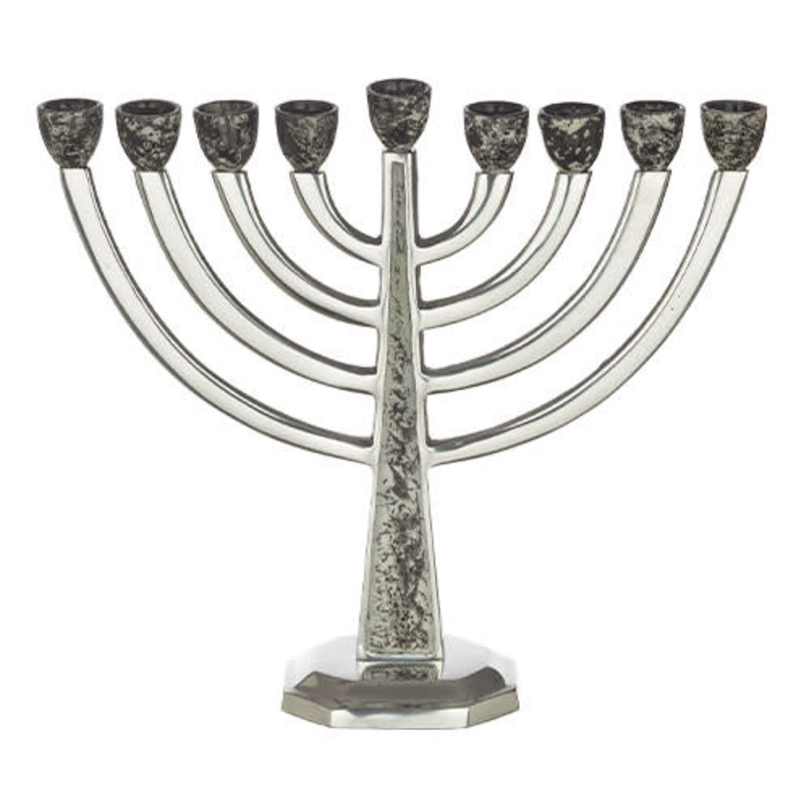 Menorah, Aluminum with Marble Cups