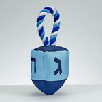 'Chewdaica'' Dreidel Squeaky Dog Toy With Rope