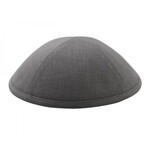 Dark Grey Linen Kippah, 16cm