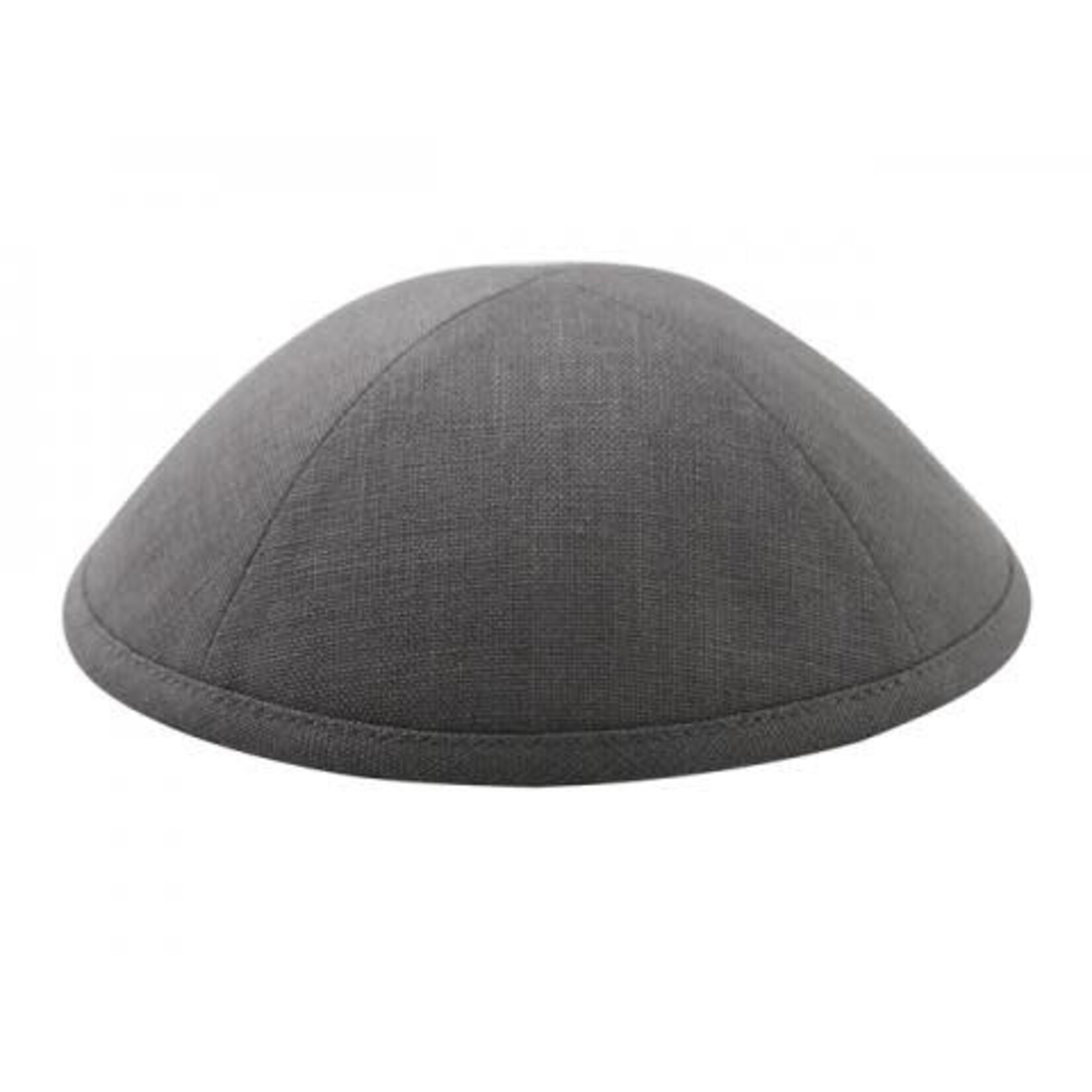 Dark Grey Linen Kippah, 16cm