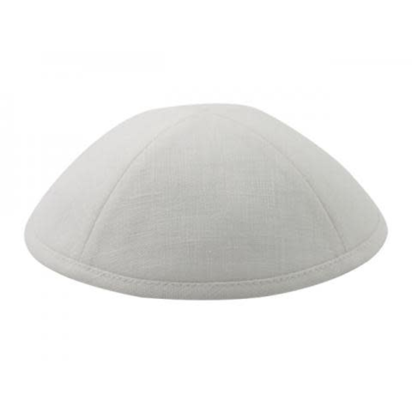 White Premium Linen Kippah, 18cm