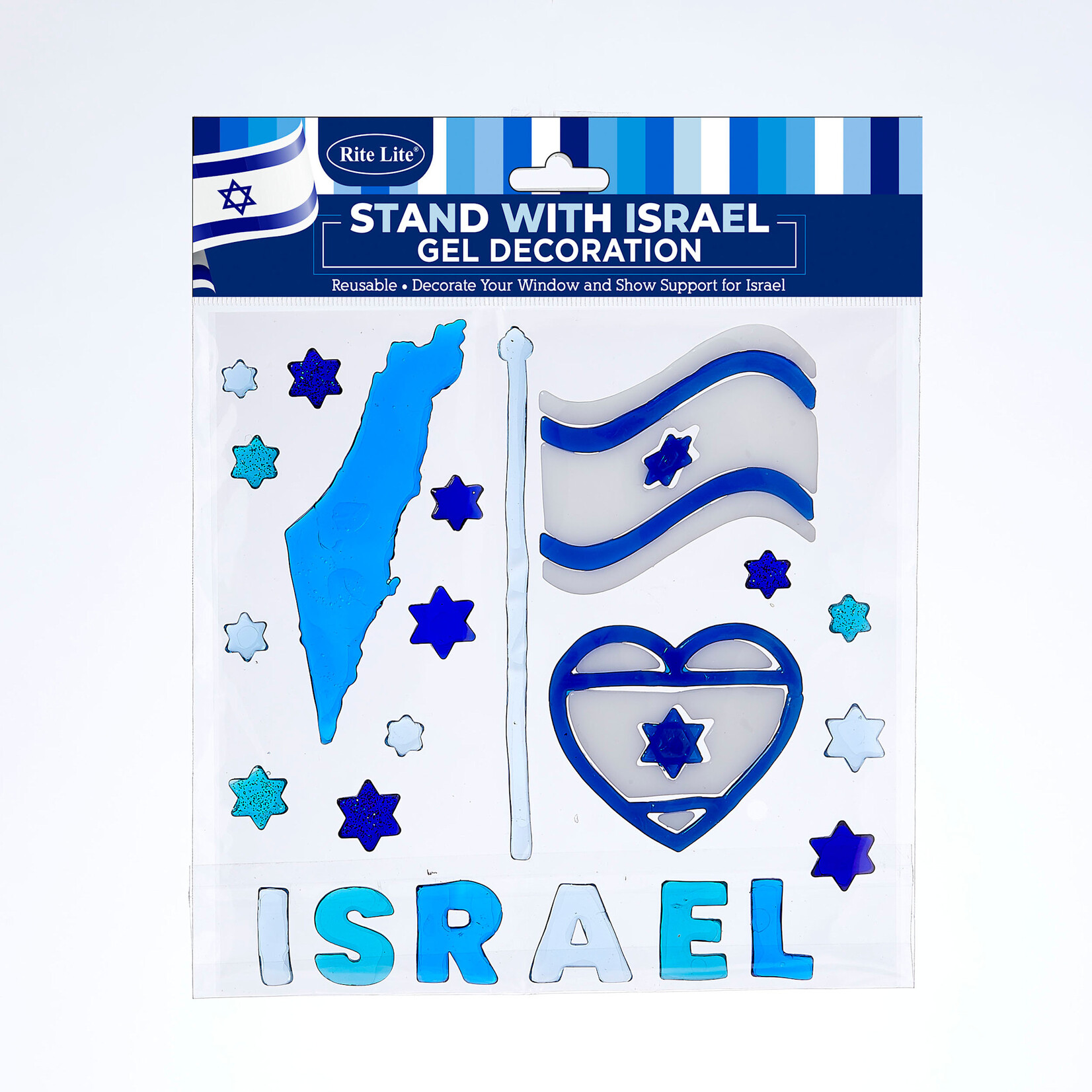 ''Stand With Israel'' Window Gel Cling Decoration