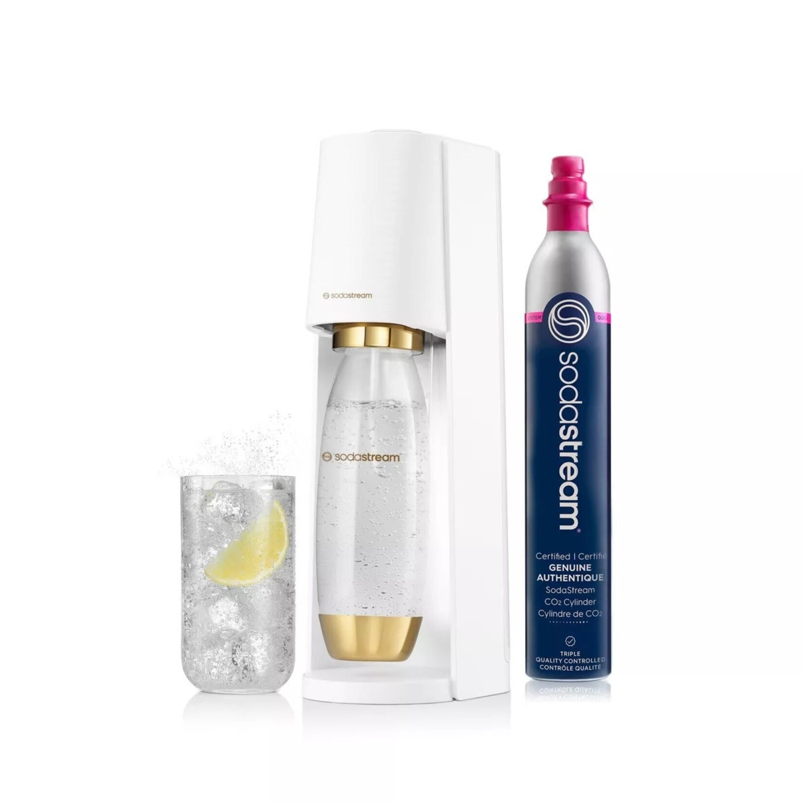 SodaStream Terra (White/Gold) with 6 Refill Vouchers