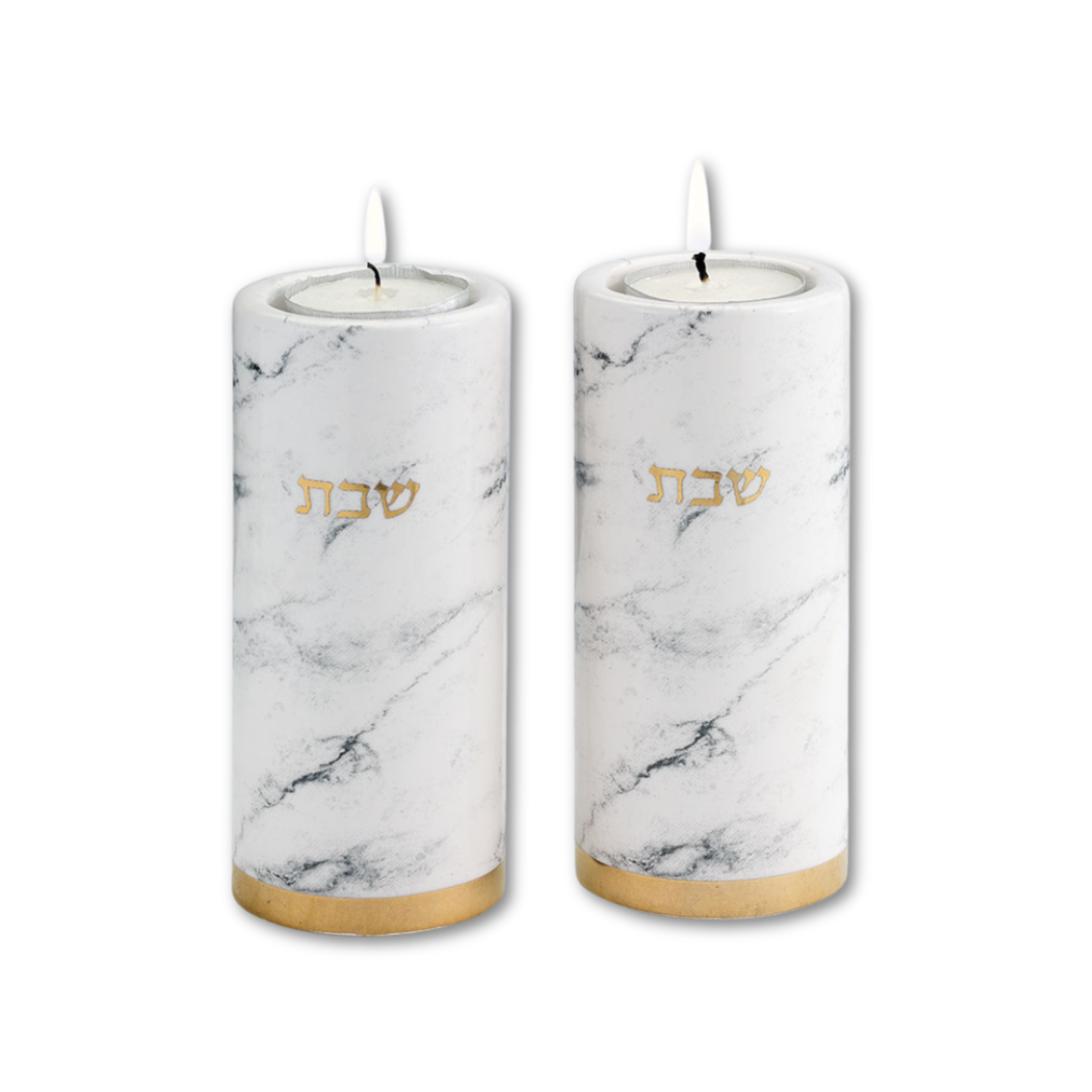 Candlesticks, Marble-Effect
