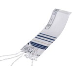 Baby (Bris) Tallit, Blue Stripes with Gold