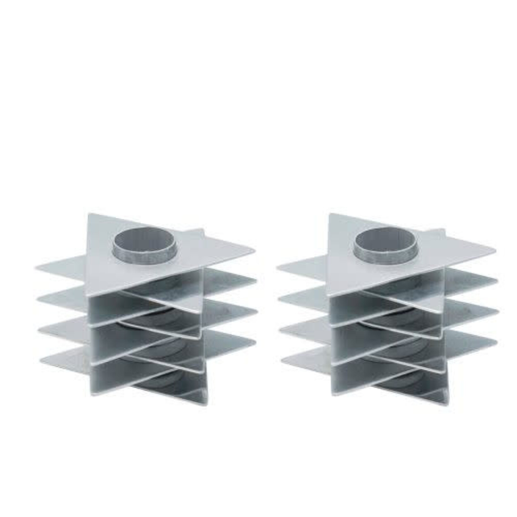 Candlesticks, Modern Magen David, Shiny/Matte