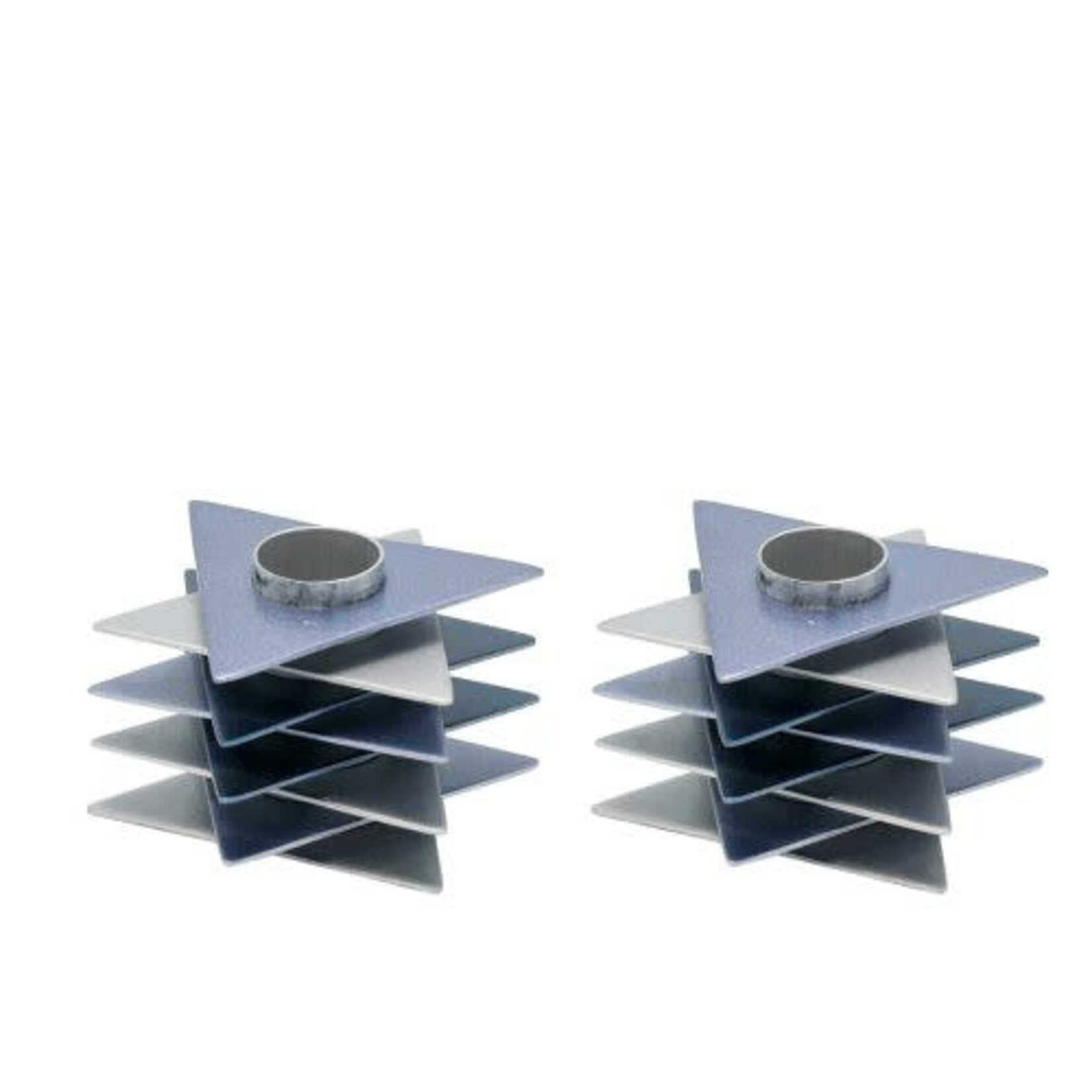 Candlesticks, Modern Magen David, Shades of Grey