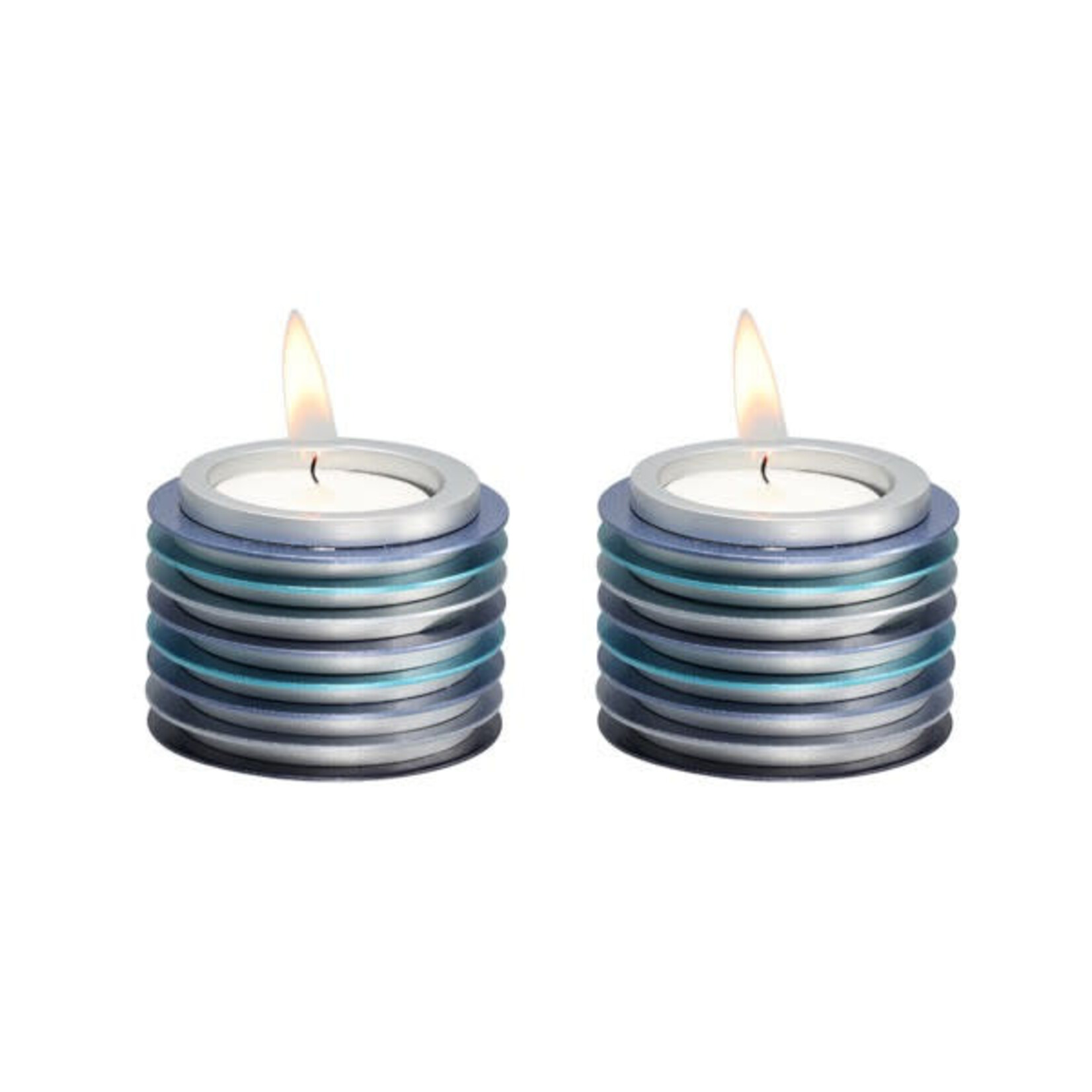 Tealight Candlesticks, Modern, Shades of Blue