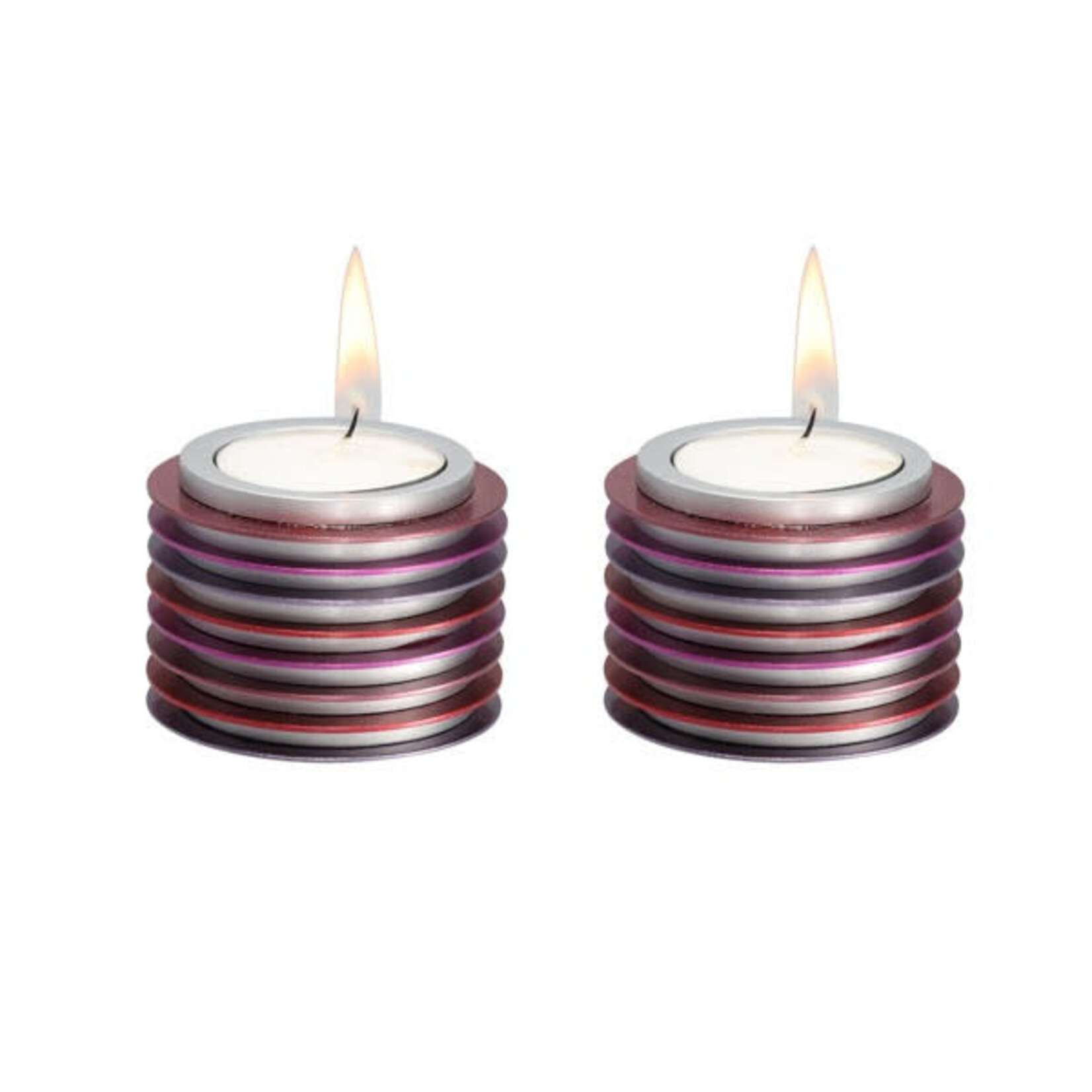 Tealight Candlesticks, Modern, Shades of Pink/Purple