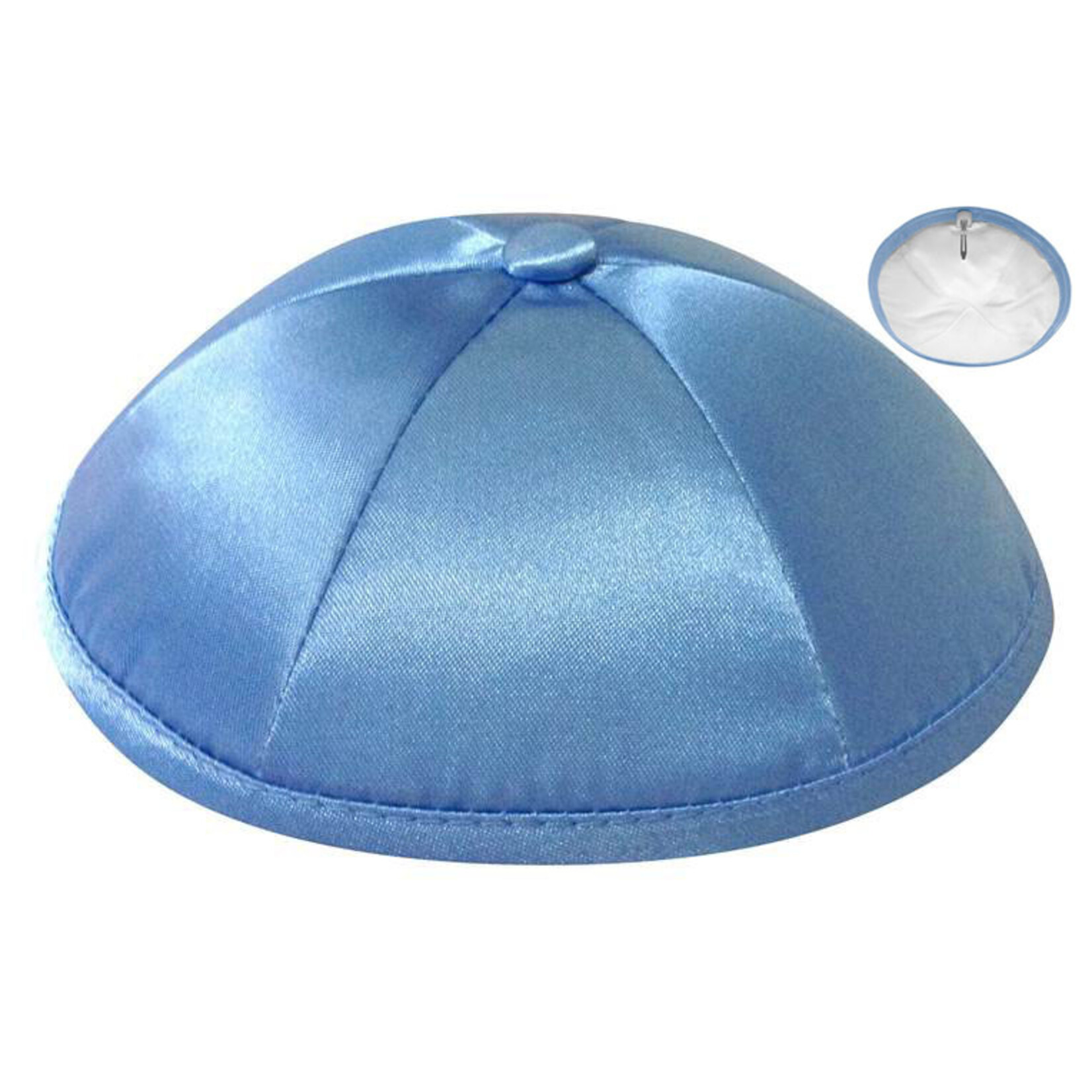 Wedgwood Blue Deluxe Satin Kippah