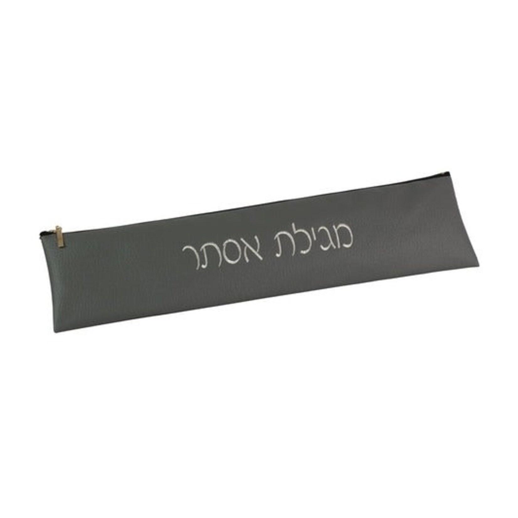 Leatherette Megillah Pouch, Grey, 16 Inch