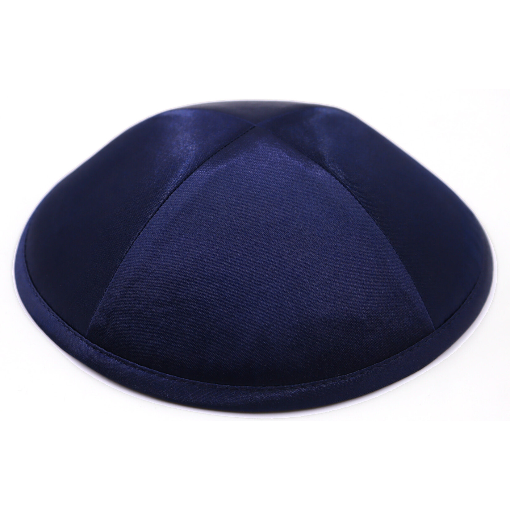 Navy Blue Premium Satin Kippah, 18cm