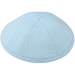 Light Blue Linen Kippah