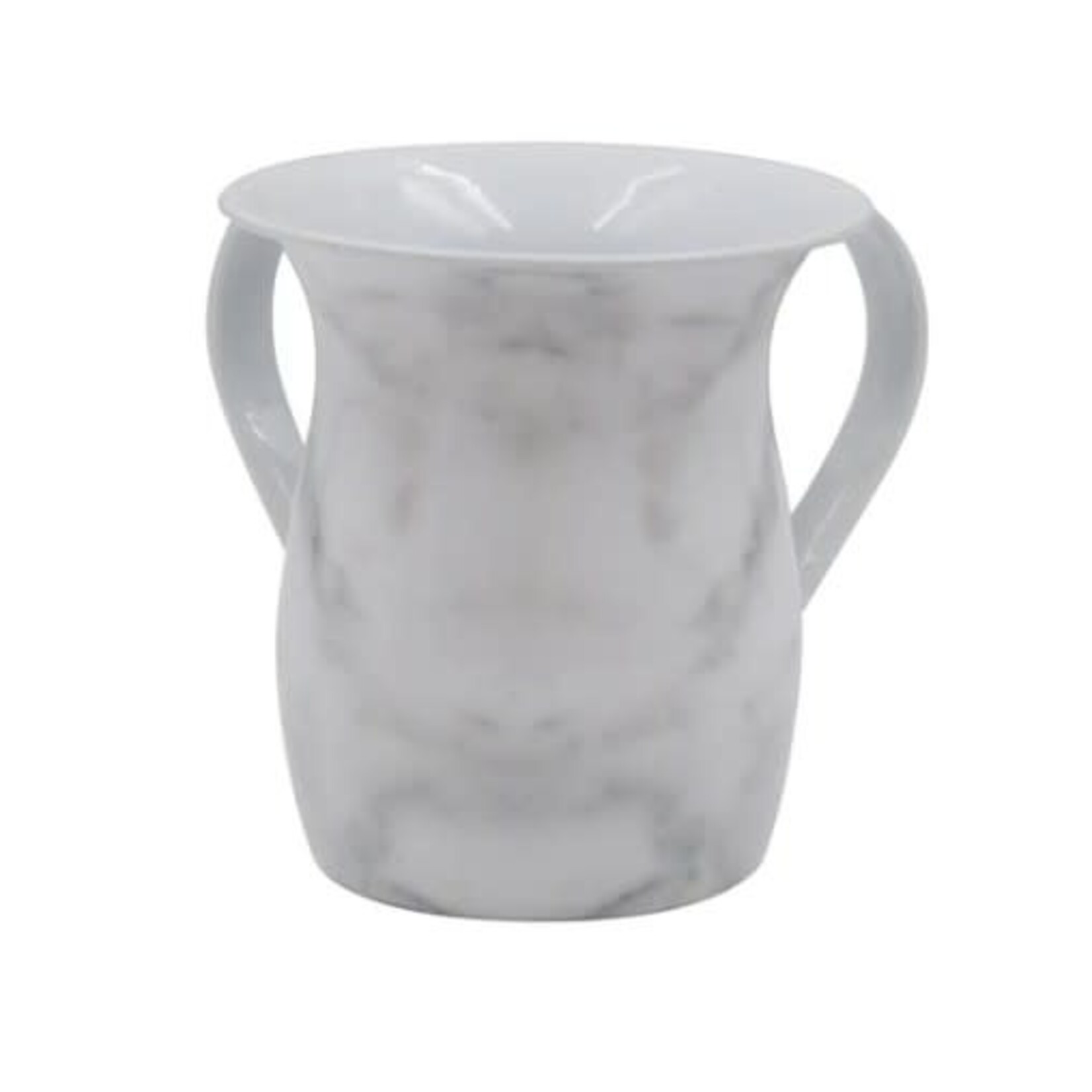 Washing Cup, Stainless Steel, White & Grey Marble