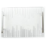 Challah Board, Lucite, Silver Stripes Design