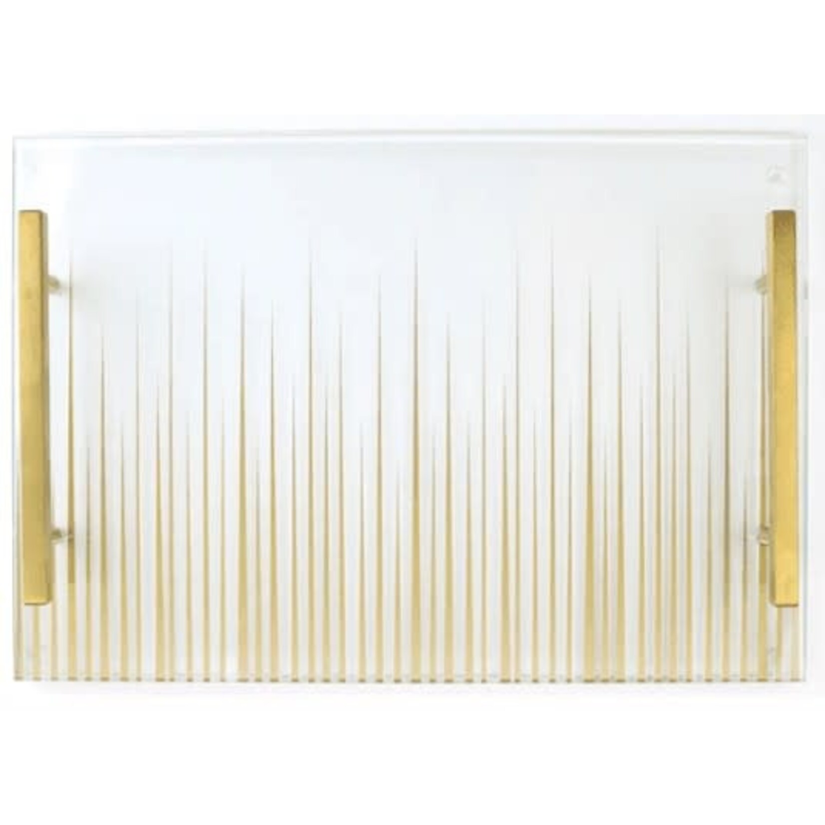 Challah Board, Lucite, Gold Stripes Design