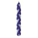 Havdallah Candle, Braided, Blue and White