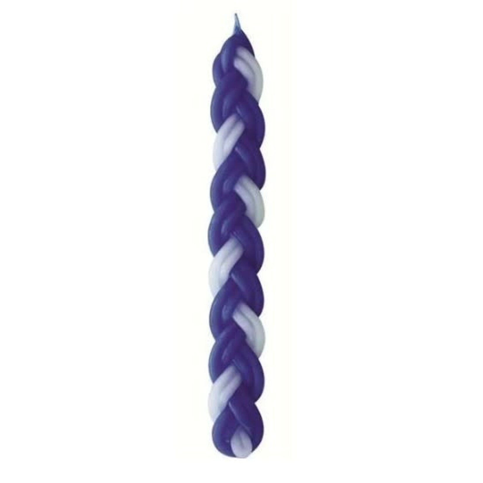 Havdallah Candle, Braided, Blue and White