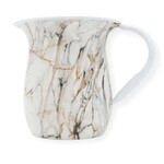 Washing Cup, Stainless Steel, White & Marble