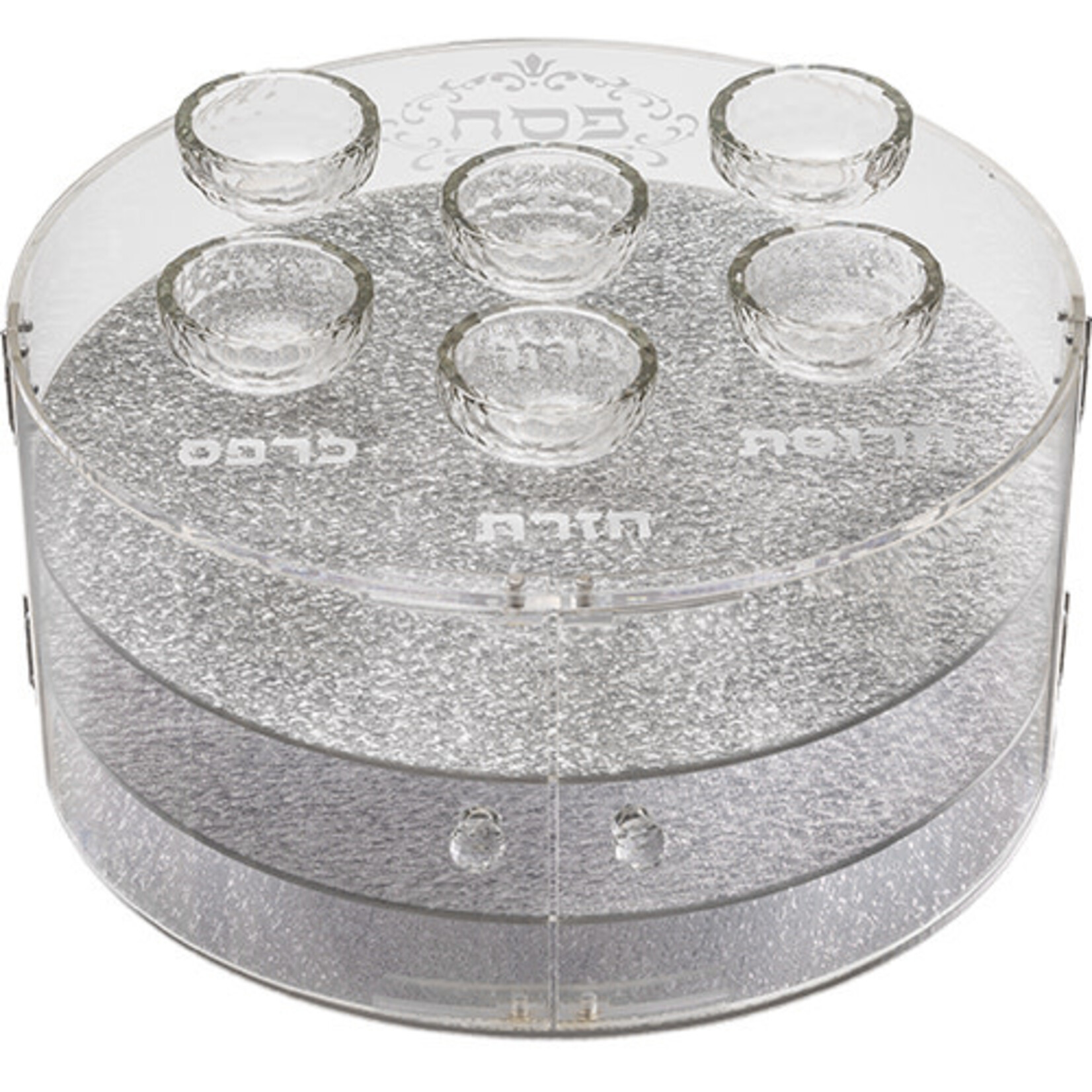 Acrylic Passover Tray with Three Levels (17x38 cm)