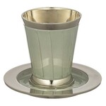 Kiddush Cup with Saucer – Silver (9 cm)
