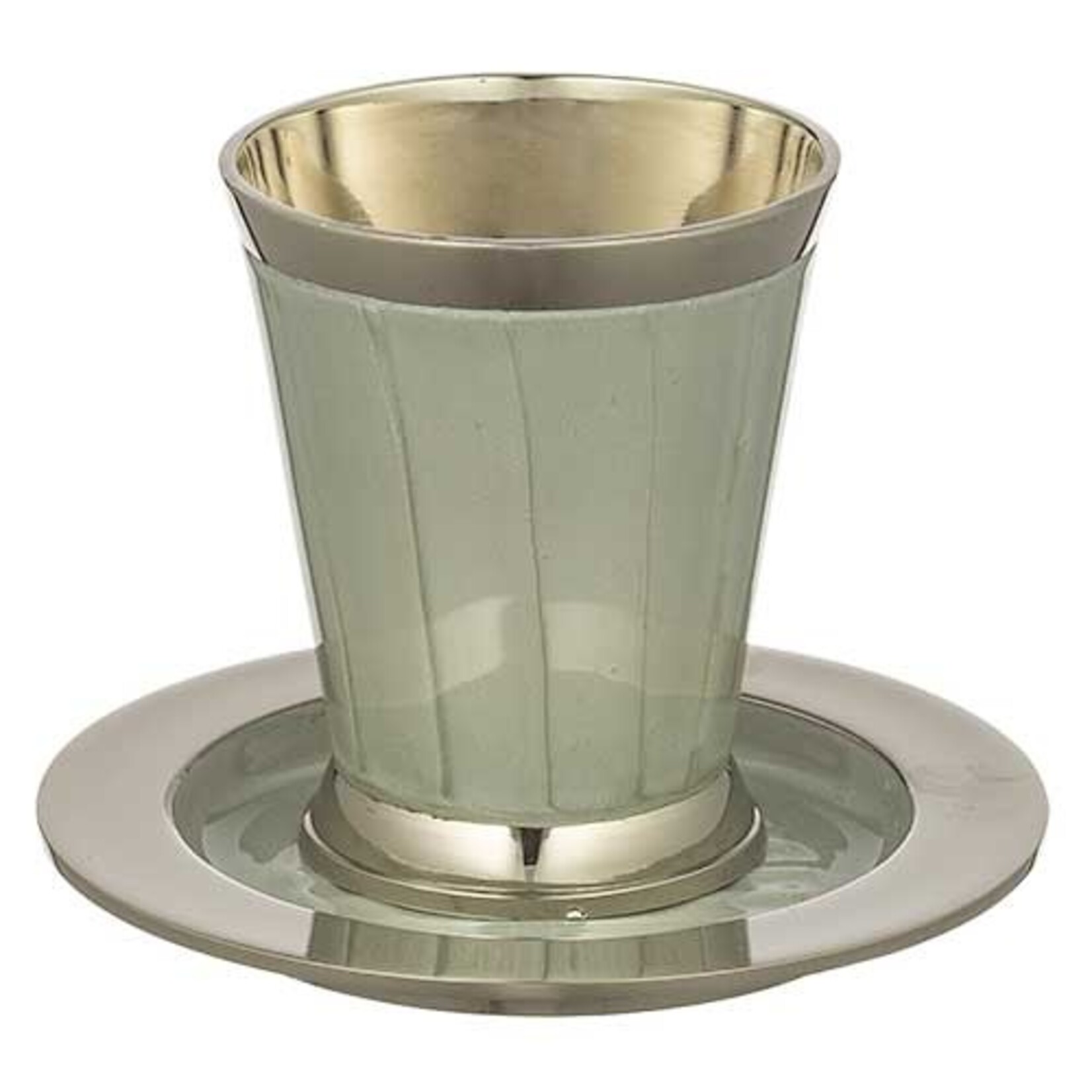 Kiddush Cup with Saucer – Silver (9 cm)