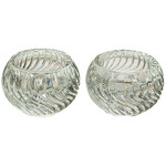 Pair of Elegant Glass Candlesticks (5 cm)