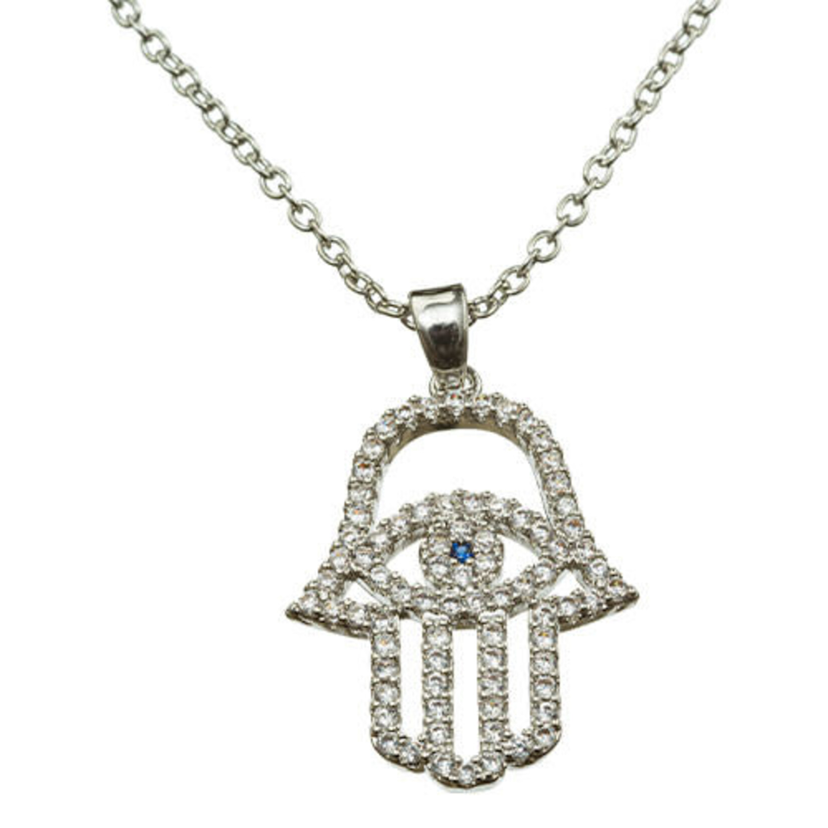 Hamsa Necklace, Nickel
