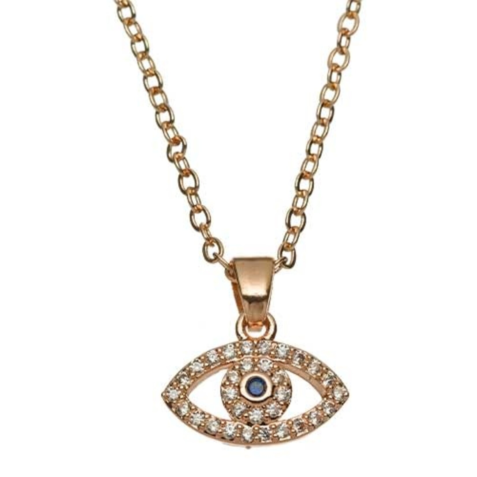 Eye Necklace, Rose Gold Finish