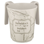 Marble Bamboo Washing Cup 14 cm - Silver