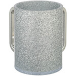Acrylic Washing Cup 13 cm - Silver Sparkles