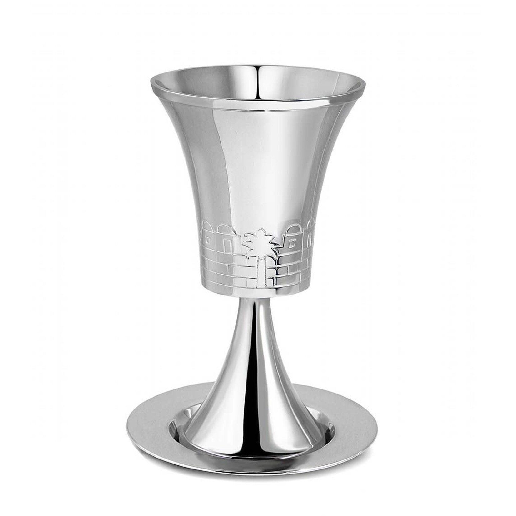 Elijah Cup with Matching Tray, Jerusalem Design