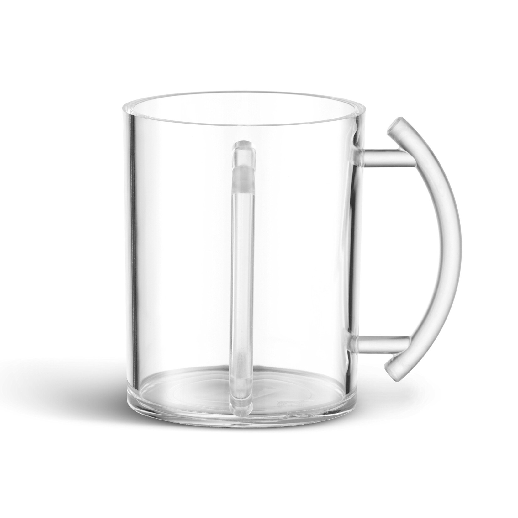 Acrylic Washing Cup, Clear with Frosted Clear Handles