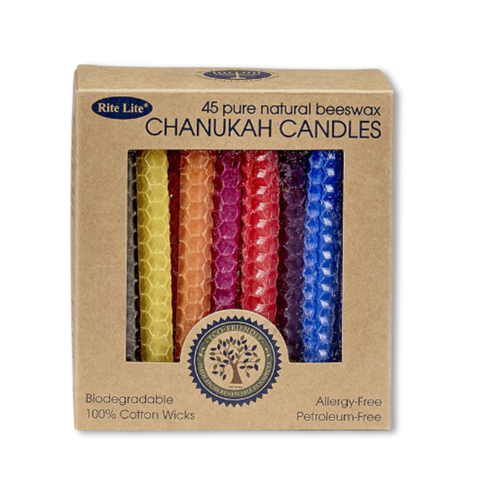 Honeycomb Beeswax Chanukah Candles Multi Colour