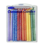 Premium Chanukah Candles, 45pcs Rainbow