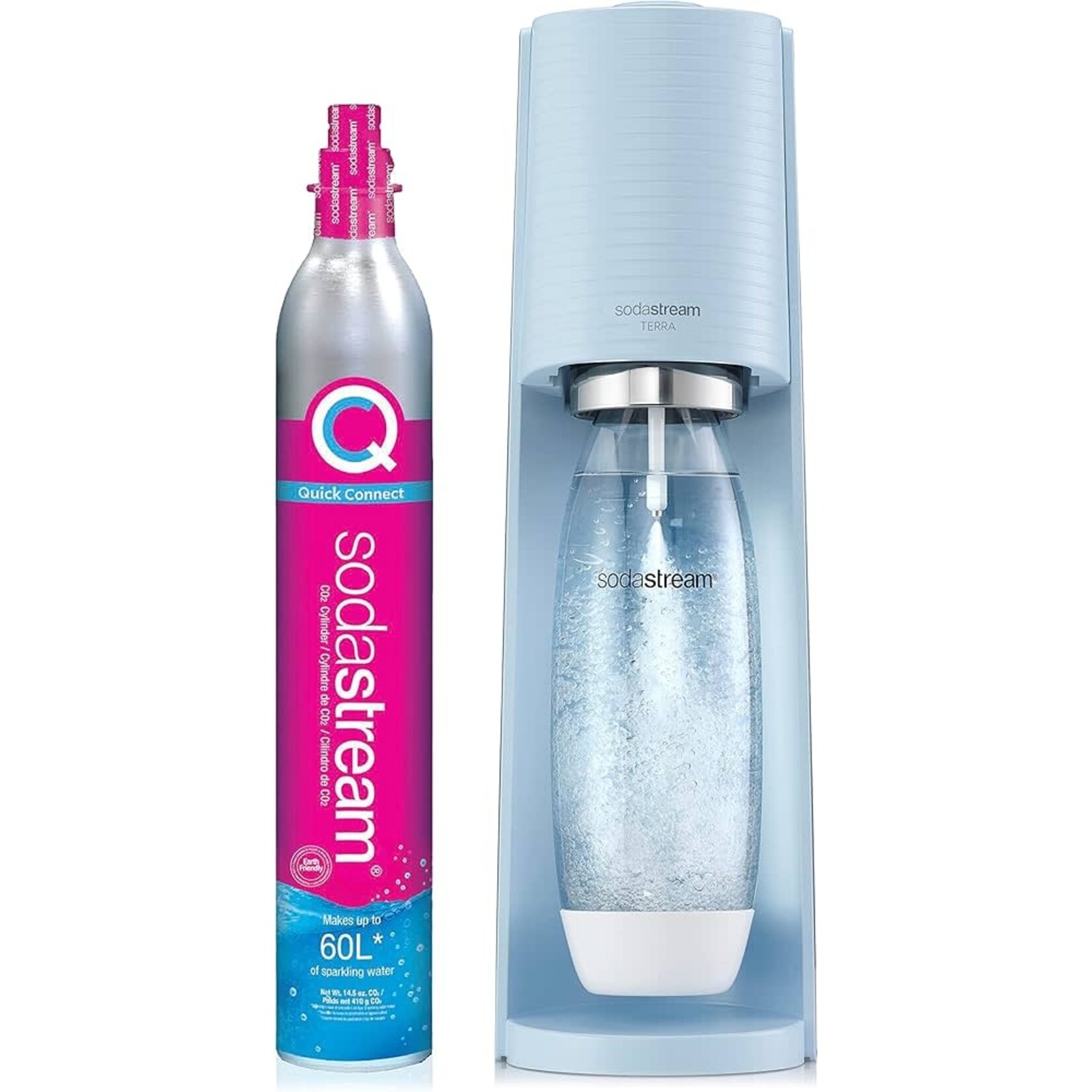 SodaStream Terra (Icy Blue) with 6 Refill Vouchers