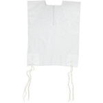 100% Cotton Tzitzit / Arbah Kanfot, Adult Size 22 in, V-Neck, Ashkenazi Meyuchad (Machine Made)
