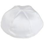 White Traditional Satin Kippah