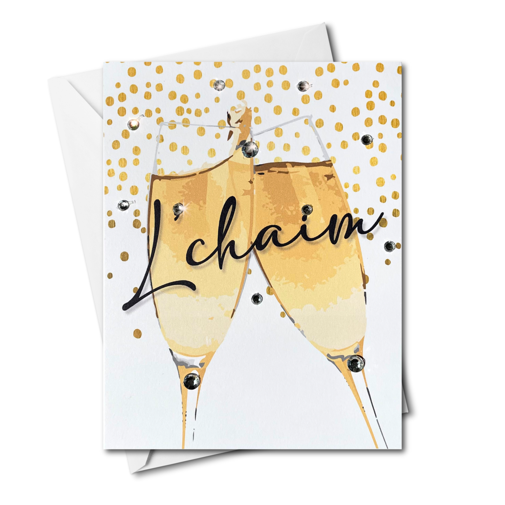 Greeting Card, L'Chaim Champagne