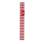 Round Grooved Mezuzah Case, Red