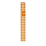 Round Grooved Mezuzah Case, Orange