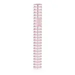 Round Grooved Mezuzah Case, Light Pink
